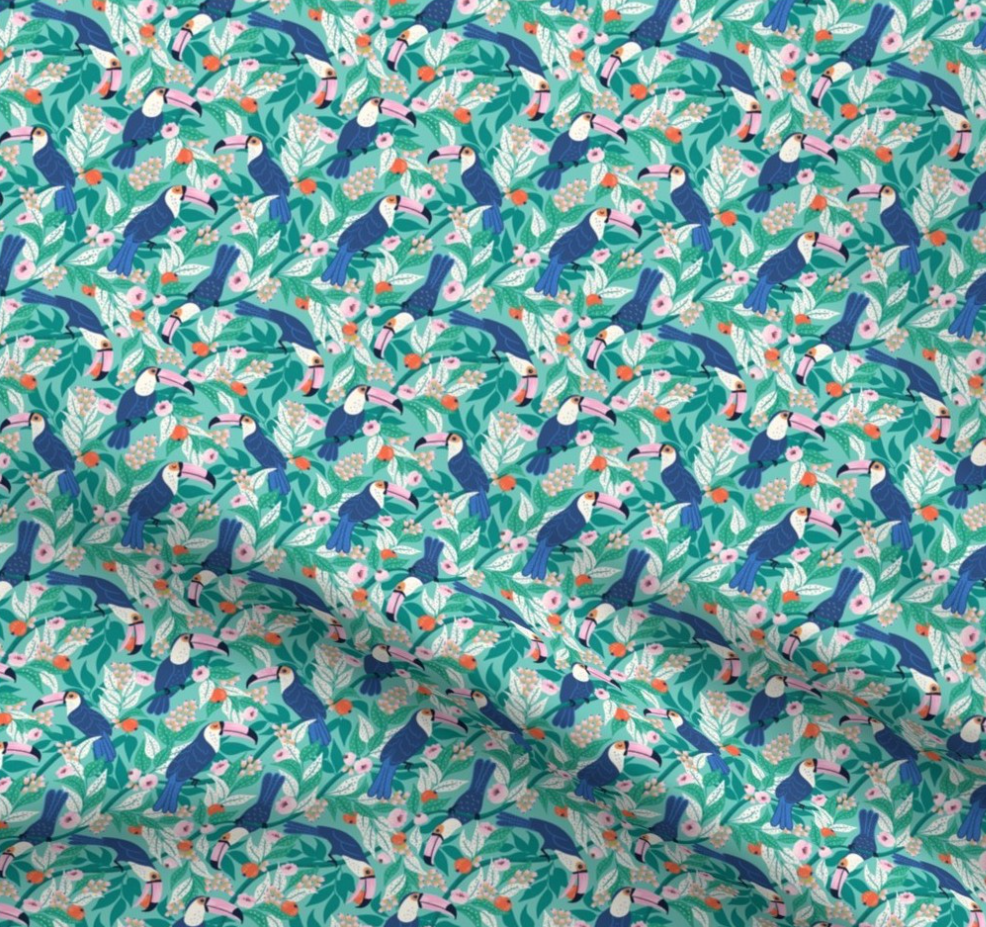 Organic Cotton Dog Snood - Toucan Forest