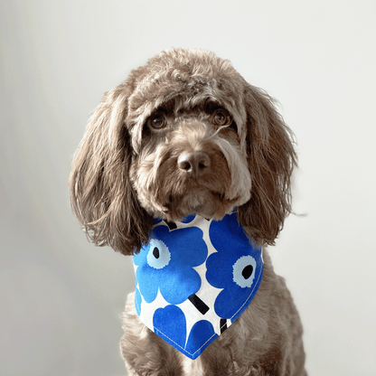 Marimekko Unikko Dog Bandana Blue Oh Doggou